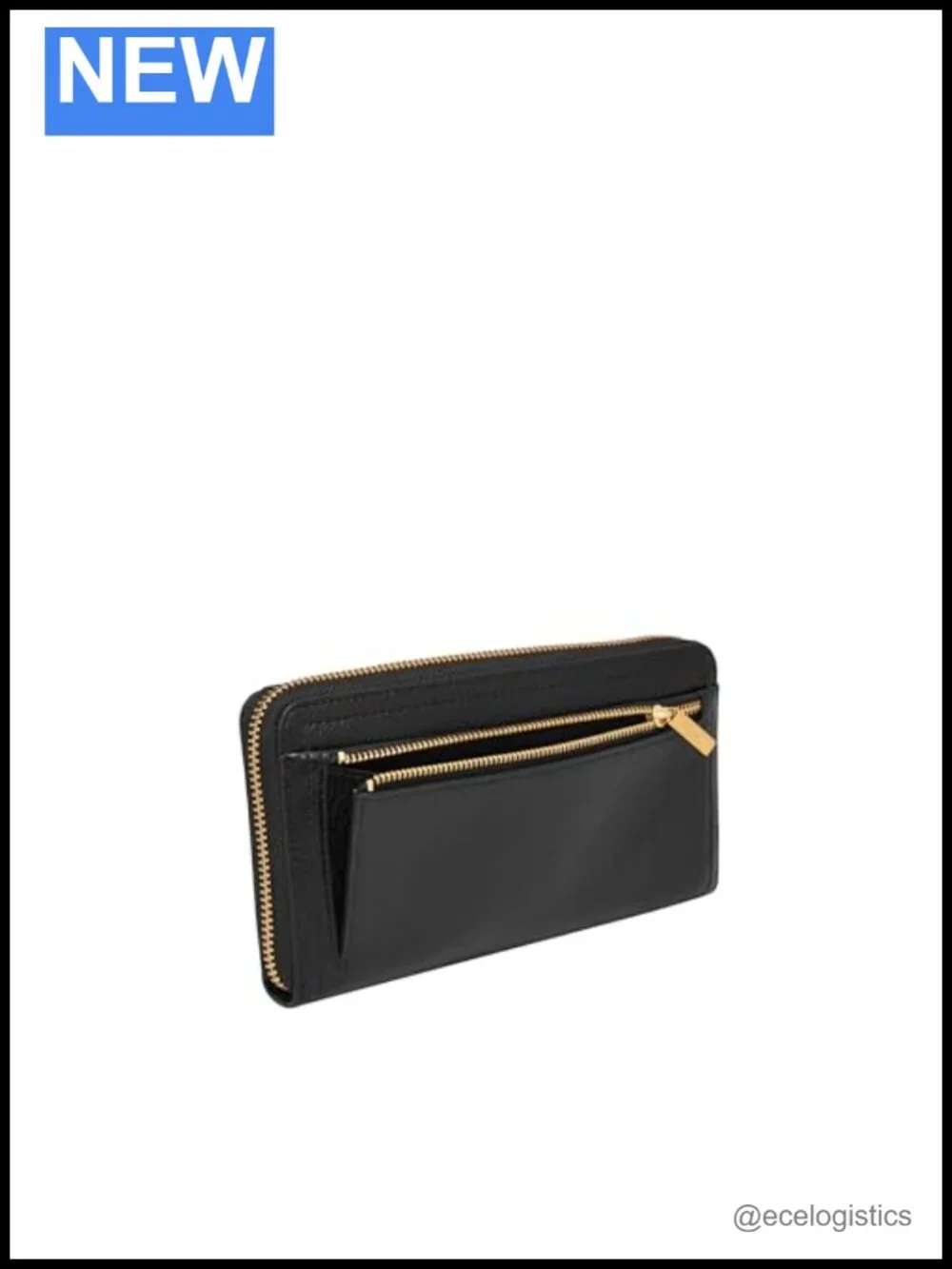 Genuine Leather RFID Blocking Zip Around Wristlet Clutch Wallet with Strap